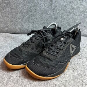 Reebok CrossFit Nano 6.0 Women Black Gum Training Shoes Kevlar Workout Size 9